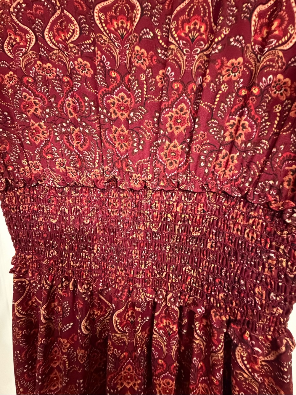 Max Studio Burgundy Paisley Midi Dress - Picture 3 of 6